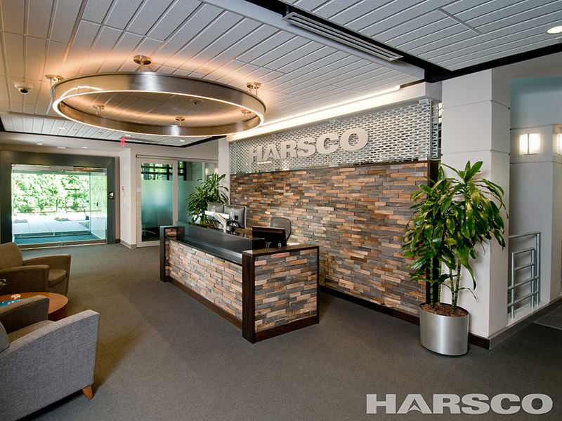 Main lobby and reception desk at Harsco Corporation headquarters