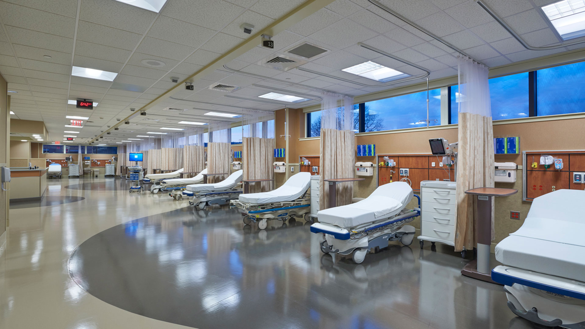 Pre-operative and recovery bays in expanded surgical suite at WellSpan Ephrata Community Hospital