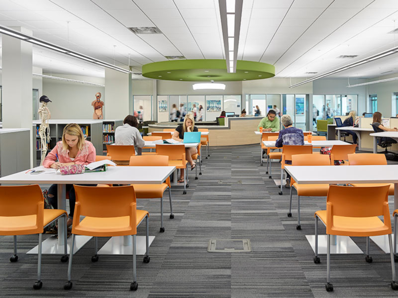earning commons at Saint Joseph’s University health sciences campus with collaborative study space