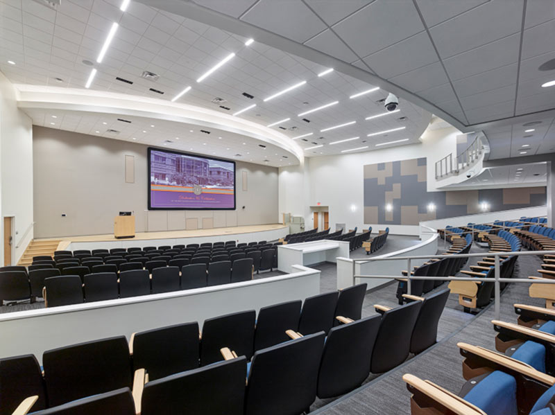 400-seat auditorium at Saint Joseph’s University Ann C. and Emmett M. Cooper MD Building