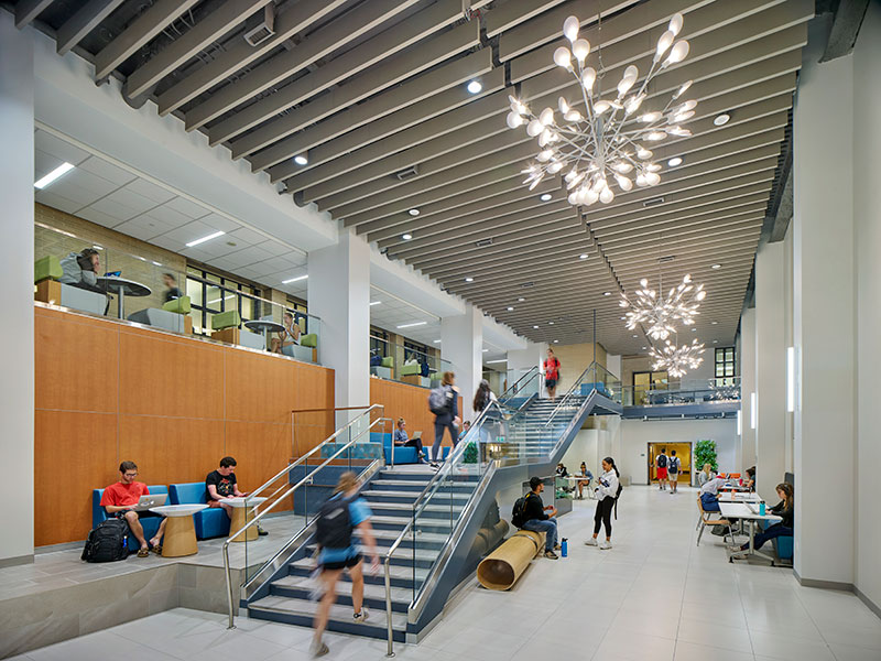 Atrium of Pattee Library Knowledge Commons at Penn State