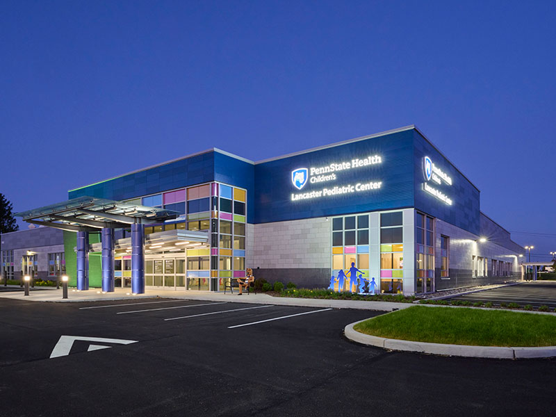 Penn State Health Children’s Lancaster Pediatric Center exterior in Lancaster, PA