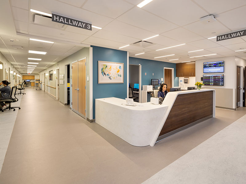 Renovated 12-bed intermediate care unit at Jefferson Washington Township Hospital
