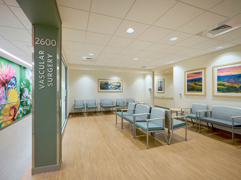 Vascular surgery waiting area at UPMC Outpatient Center in Mechanicsburg, PA